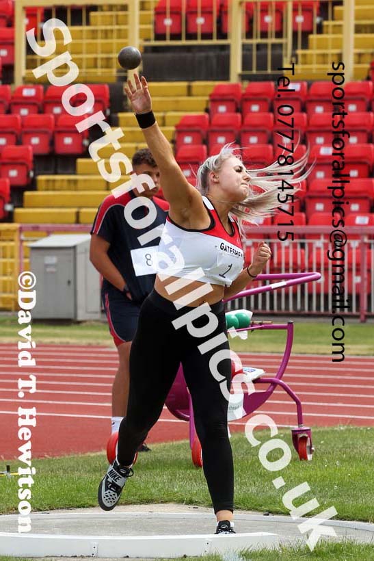 Shot putt, 2021 Northumberland, Durham and Cleveland Schools. Photo: David T. Hewitson/Sports for All Pics